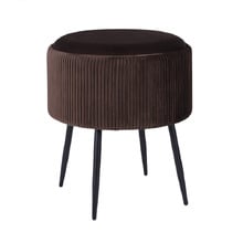 Evelyn Velvet Storage Ottoman